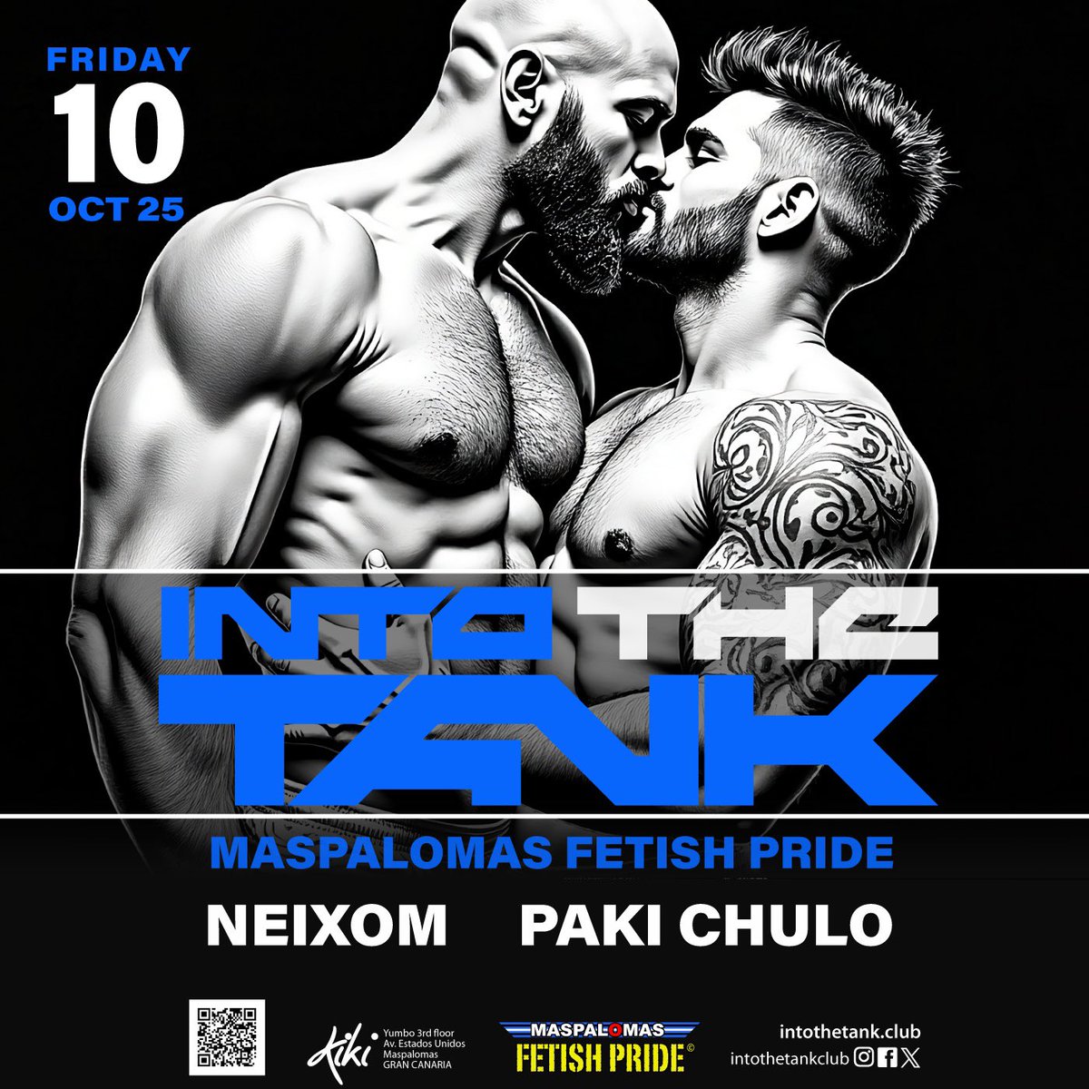Get ready as <a href="/intothetankclub/">INTO THE TANK</a> returns to Maspalomas Fetish Pride 

Get your tickets now - tickettailor.com/events/cancana…