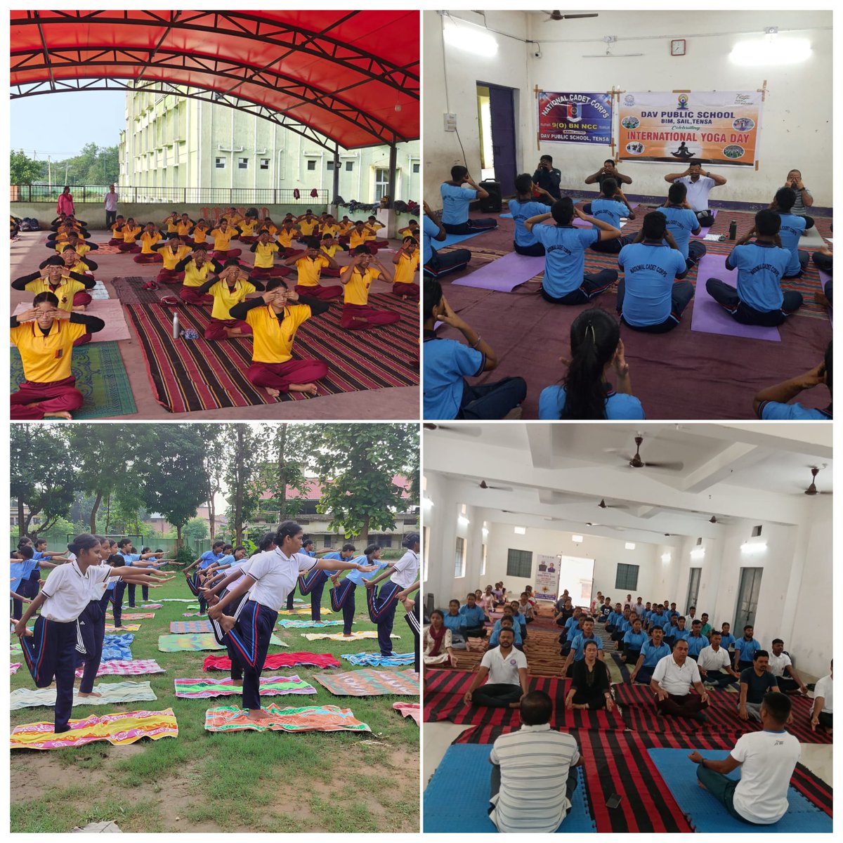 9(O) NCC BN, Rkl Commemorating International YOGA FOR ONE EARTH ONE HEALTH, DAY with unwavering zeal our NCC cdts embodied the essence of ‘Yoga Sangam’-a sublime confluence of discipline,vitality &amp; inner harmony.🧘‍♀️ #YogaSangam
<a href="/hirakudwarrior/">hirakudwarrior</a>
