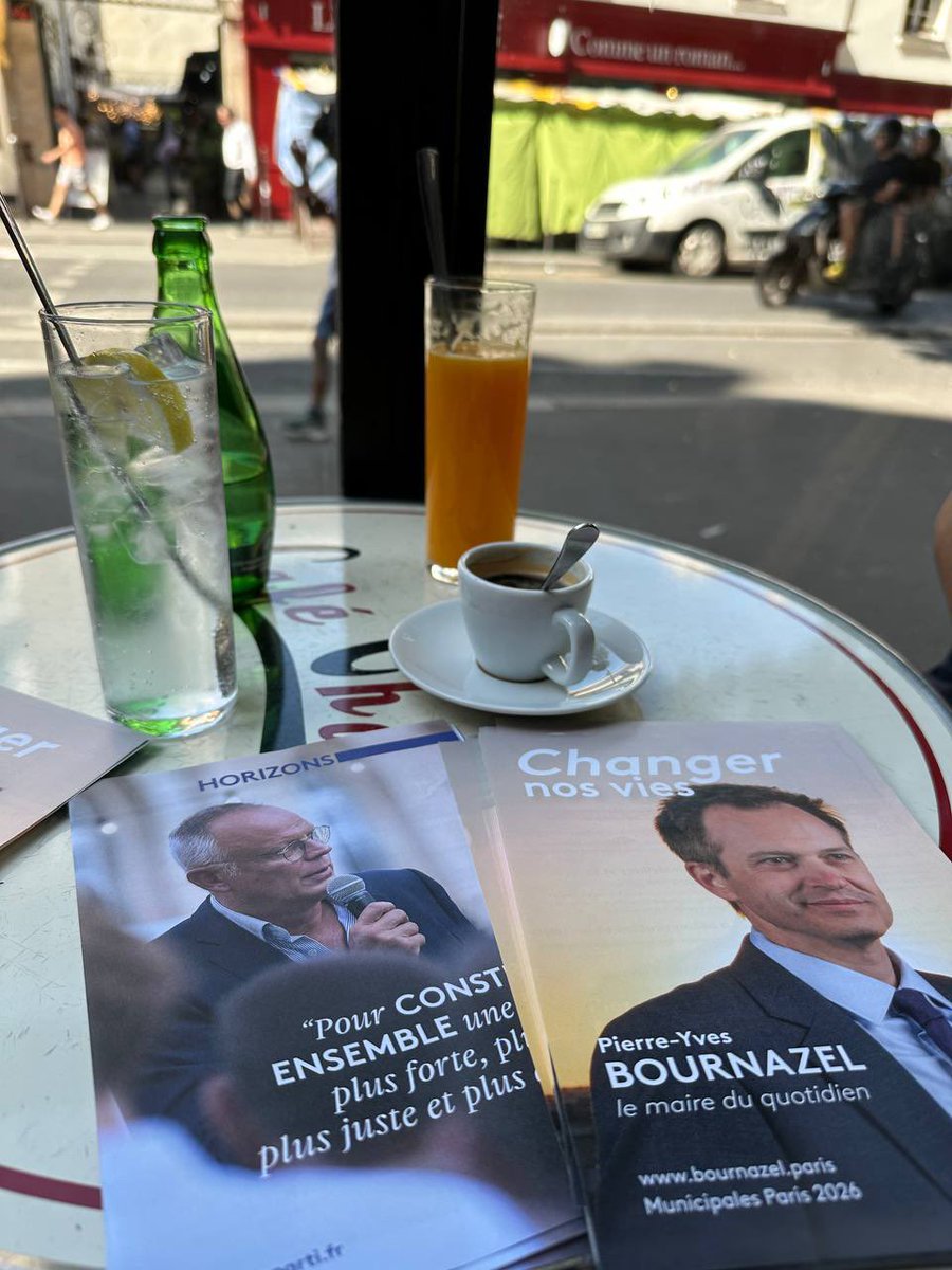 ☀️😎Dans le 3ème arrondissement ce matin pour partager les priorités de <a href="/pybournazel/">PierreYves Bournazel</a> pour une alternance positive à Paris !