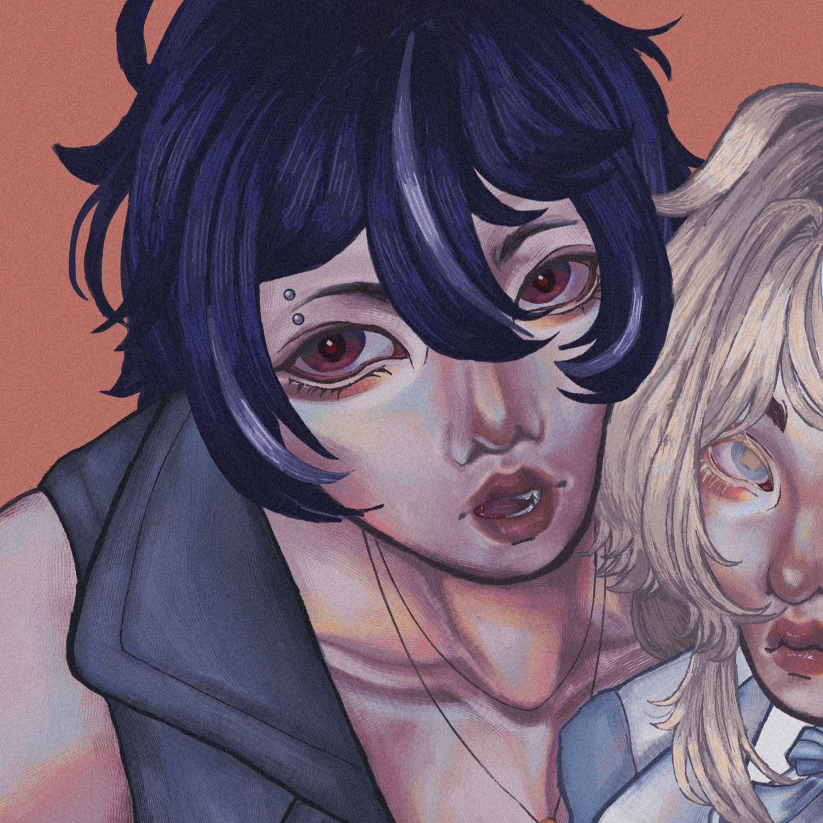 My ocs, Atsuo and Anastasia:p #digitalartwork #artist
