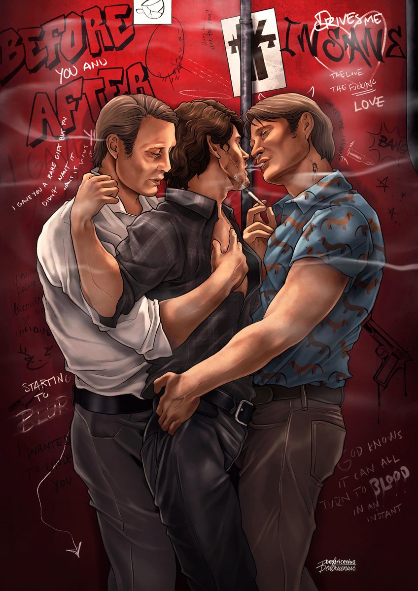 Hannibal, Nigel and Will up to no good 😇😈