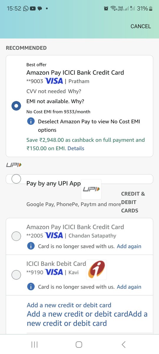 PuruBaba2802's tweet photo. @amazonIN 
Noticed lots of ui related issues while buying a new phone from Amazon 
Please fix it https://t.co/dyTvJtTGnV