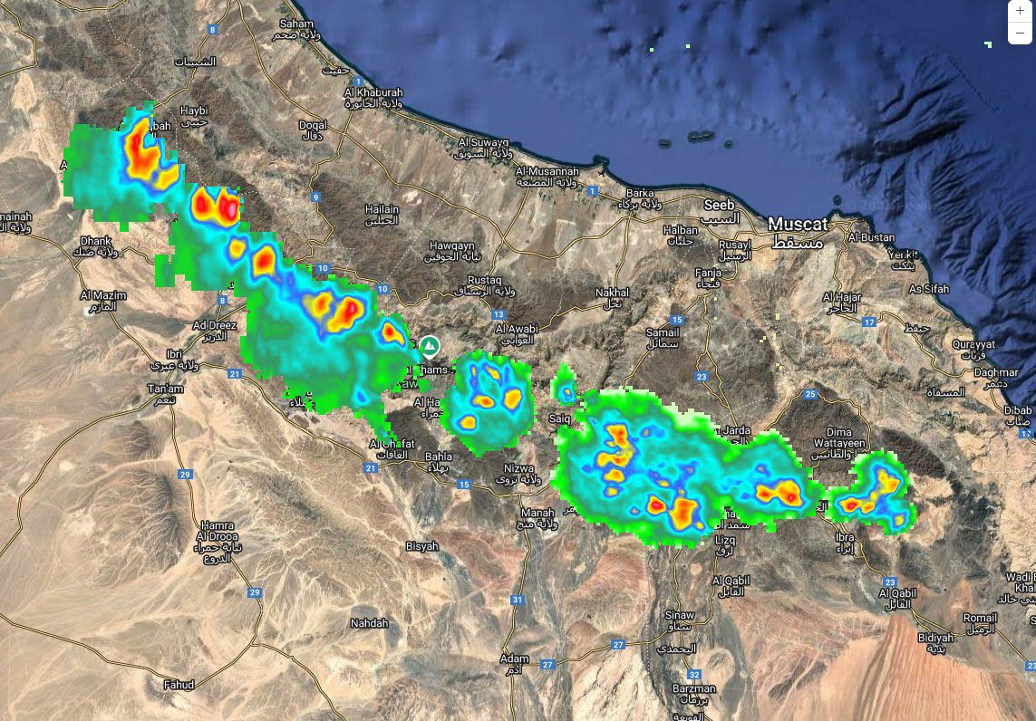 الصحوة | AlSahwa.om (@alsahwa_oman) on Twitter photo #الصحوة | الأرصاد الجوية : 🌧️
استمرار نشاط السحب الركامية و هطول أمطار رعدية و تساقط حبات البرد على أجزاء من سلسلة جبال الحجر و المناطق المجاورة لها مع فرص جريان الشعاب و الأودية.
⚠️: يرجى أخذ الحيطة و الحذر و تجنب الأماكن المنخفضة و الإبتعاد عن مجاري الأودية.
<a href="/OmanMeteorology/">الأرصاد العمانية</a> #الصحوة | الأرصاد الجوية : 🌧️
استمرار نشاط السحب الركامية و هطول أمطار رعدية و تساقط حبات البرد على أجزاء من سلسلة جبال الحجر و المناطق المجاورة لها مع فرص جريان الشعاب و الأودية.
⚠️: يرجى أخذ الحيطة و الحذر و تجنب الأماكن المنخفضة و الإبتعاد عن مجاري الأودية.
<a href="/OmanMeteorology/">الأرصاد العمانية</a>