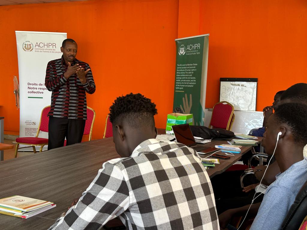 Engaging session on Human Rights and the Role of Young Legal Minds in Promoting Justice Across Africa concluded!
The mandate, structure and mode of operation of the <a href="/achpr_cadhp/">African Commission on Human and Peoples' Rights</a> among other issues, were discussed.

#humanrightsprotection
#promotingjustice