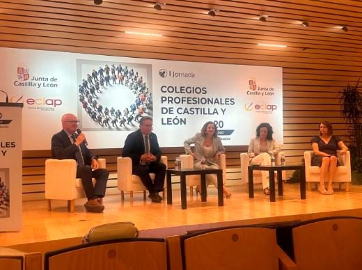 CofZam's tweet photo. Nuestra presidenta, María Teresa Ares Juan, participó en la I Jornada de Colegios Profesionales de @jcyl, impulsando la colaboración entre la Administración y los colegios del sector sociosanitario. Un paso más hacia servicios públicos de mayor calidad. #BuenasPrácticas https://t.co/qzCUIG4WJ2