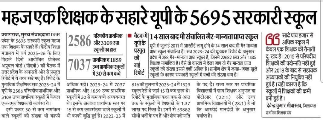 PatiAsheesh's tweet image. हे प्रभु आनंददाता ज्ञान इनको दीजिए।
प्राथमिक शिक्षकों की कैसी स्थिति है उत्तम प्रदेश में इसकी जानकारी माननीय लोगो को कराइए।
हे शिक्षा मंत्री @thisissanjubjp जी अब अनुपात समानुपात वाला बयान भूलिए और प्राथमिक शिक्षक भर्ती पर विचार करिए।
#release_upprt_vacancy 
@myogiadityanath