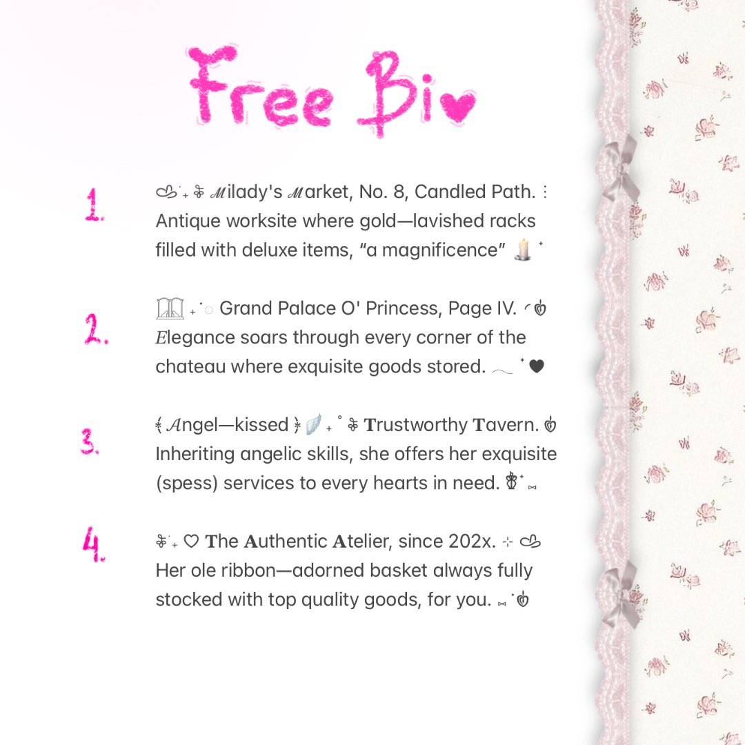 wordinh's tweet image. ⠀⠀⠀⠀🎂 ݁˖  help rt pleek? 🎀

𓏵 ₊ ࣪ ˳ ⌦ happy birthday @owtomayic!

it's #lovelymoradays! ♥︎ dalam rangka hari ulang tahunnya, kak mora bagi-bagi 4 BIO WORDING GRATIS!  𖦹  ໋🍨 cek tweet selanjutnya untuk tau rulesnya yaa  :3  ayo ikutan!  ✉️˙𓈒 ݁꒷

t. #zonauang #zonaba