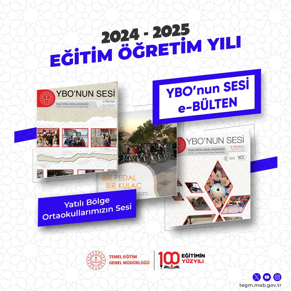 Temel Eğitim Genel Müdürlüğü (@mebtegm) on Twitter photo Her satırda umut, her sayfada gelecek...
YBO’nun Sesi e-Bültenleri:
Yatılı Bölge Ortaokullarımızdaki öğrenci ve öğretmenlerimizin sesi oldu.
#EğitiminYüzyılı
<a href="/tcmeb/">Millî Eğitim Bakanlığı</a>
<a href="/Yusuf__Tekin/">Yusuf Tekin</a>
<a href="/farukyelkenci/">Ömer Faruk Yelkenci</a>
<a href="/ebubekirsavasci/">Ebubekir Sıddık Savaşçı</a> Her satırda umut, her sayfada gelecek...
YBO’nun Sesi e-Bültenleri:
Yatılı Bölge Ortaokullarımızdaki öğrenci ve öğretmenlerimizin sesi oldu.
#EğitiminYüzyılı
<a href="/tcmeb/">Millî Eğitim Bakanlığı</a>
<a href="/Yusuf__Tekin/">Yusuf Tekin</a>
<a href="/farukyelkenci/">Ömer Faruk Yelkenci</a>
<a href="/ebubekirsavasci/">Ebubekir Sıddık Savaşçı</a>