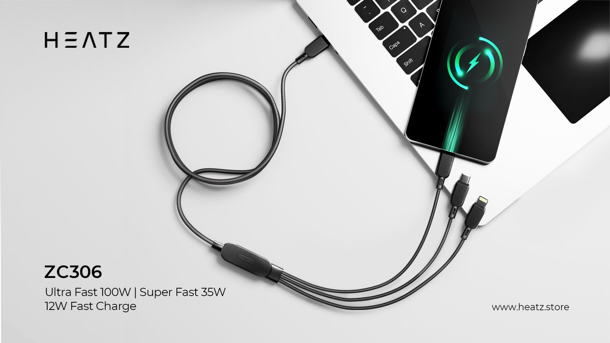 heatzindia's tweet image. One cable, all your devices. The ZC306 3-in-1 delivers 147W output with 100W USB-C PD, 35W Lightning &amp;amp; 12W USB-C, fast, durable, and built for everyday use.

Learn More: heatz.in/en
.
.
#Heatz #UltrafastCharging #3in1Cable #TechAccessories #GadgetGoals