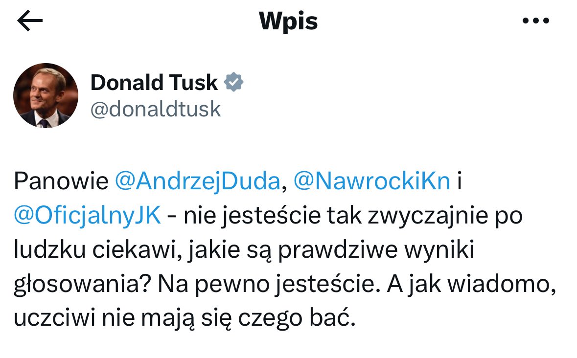 Pan Donald Tusk z kolegami nie potrafią się pogodzić z przegraną w wyborach prezydenckich. 
Szanowni Panowie! Problem nie wyborach, nie w decyzji Wyborców (bo ta jest jednoznaczna - 370 tyś. głosów przewagi, czyli duże polskie miasto) ale raczej w Panów mentalności. Uważacie, że