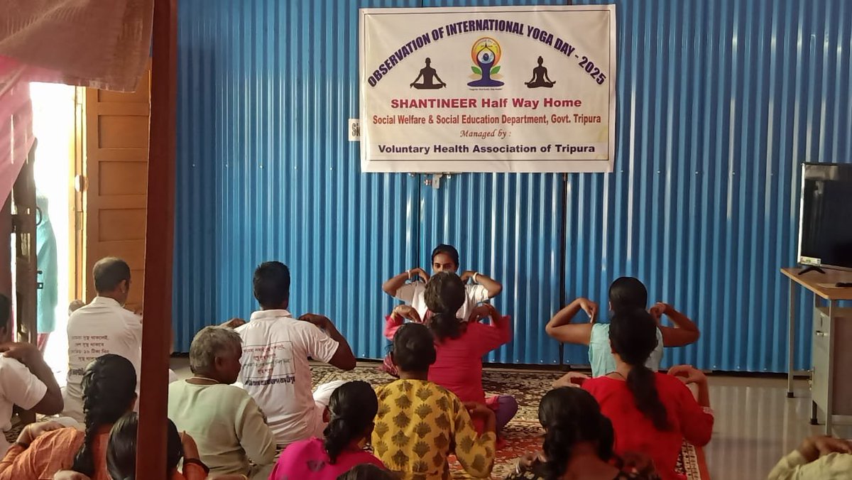 SWSETripura's tweet photo. INTERNATIONAL YOGA DAY - 2025 
Shantineer Half Way Home
Social Welfare &amp; Social Education Department
Govt. of Tripura. https://t.co/FcGt4n2LI0