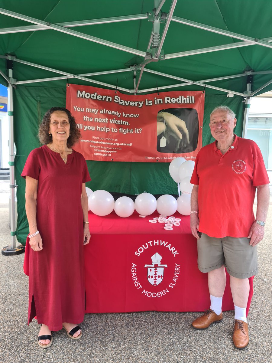RASJF3's tweet image. Redhill Churches Against Modern Slavery Redhill Market today. @SouthwarkCofE @BishopSouthwark @theclewer #stopmodernslavery