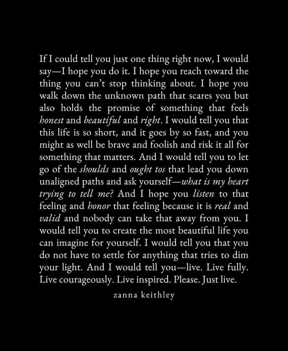 If I could tell you just one thing right now,...