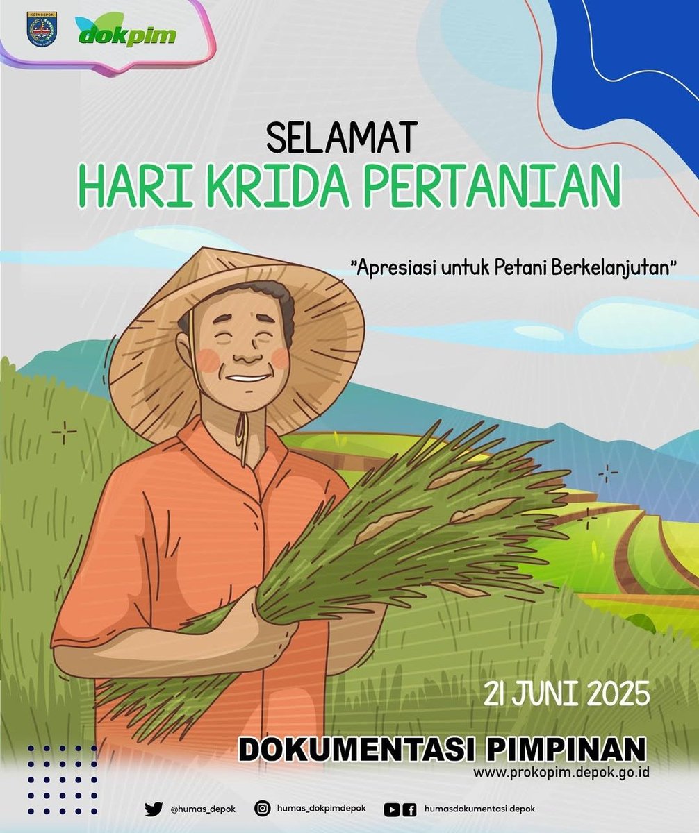 Selamat Hari Krida Pertanian 2025! Saatnya merangkul inovasi dan teknologi untuk pertanian yang lebih modern, efisien, dan berkelanjutan. Mari dukung produk lokal dan apresiasi kerja keras para petani. 💚👩‍🌾👨‍🌾