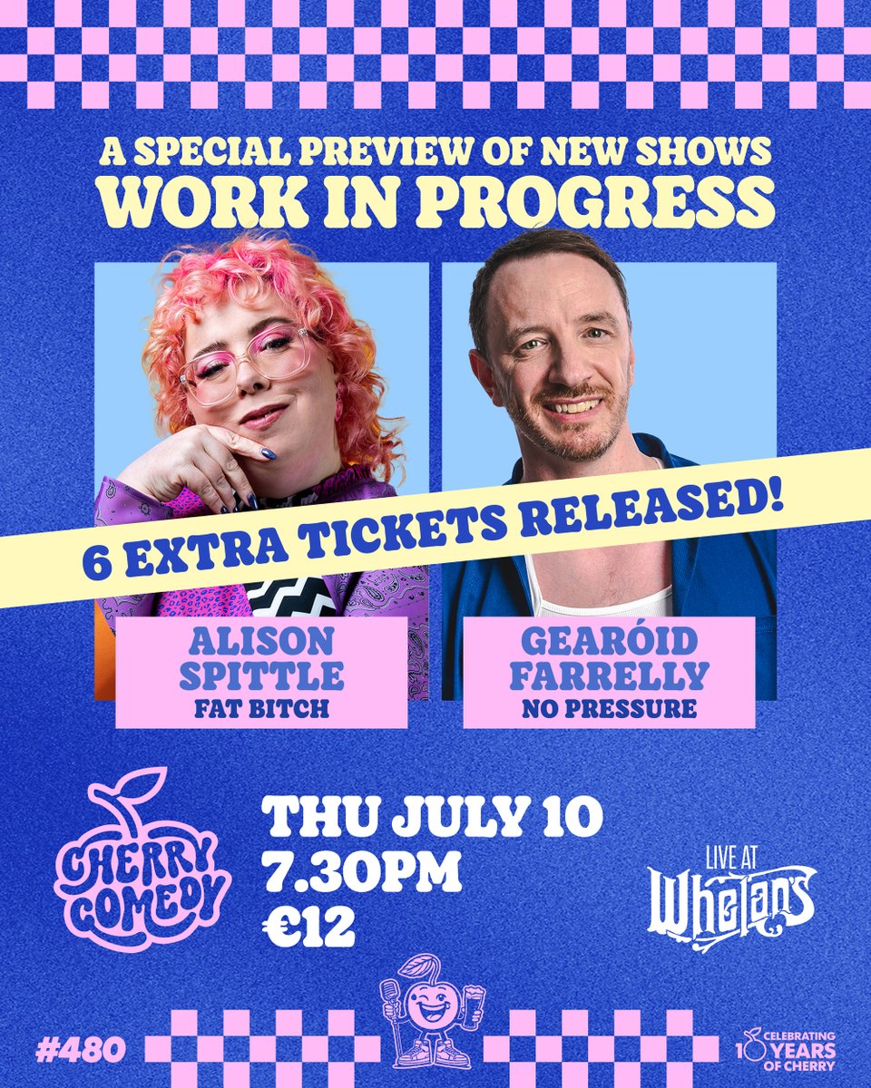 CherryComedy's tweet image. β οΈ WE'VE ADDED ANOTHER ROW! β οΈ
All the tickets sold out but we're gonna squeeze and extra row in there because who needs leg room?!
So if you want to see both of these amazing acts preview their new shows then do not wait! Two of the absolute best acts going, it's going to beβ¦