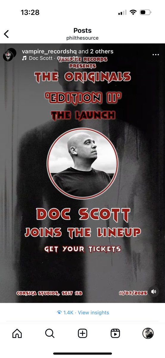 🎧 We got the legend Doc Scott blessing the decks at the launch party at Corsica Studios 🔥 You don’t wanna miss out! 🚨 <a href="/docscott31/">Doc Scott</a> 

📅 Friday 11th July
📍Corsica Studios
🎟️ Ticket link in bio 
vampirerecords.co.uk
#dnb #drumandbass #dnbmusic #dnbfamily #dnblife #dnbculture
