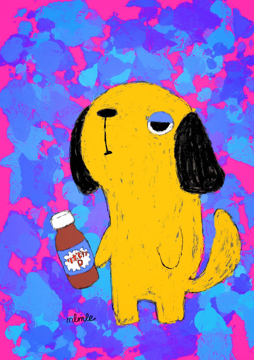 eheta_eheta's tweet image. 寝不足だがリポDで乗り切るイヌ。