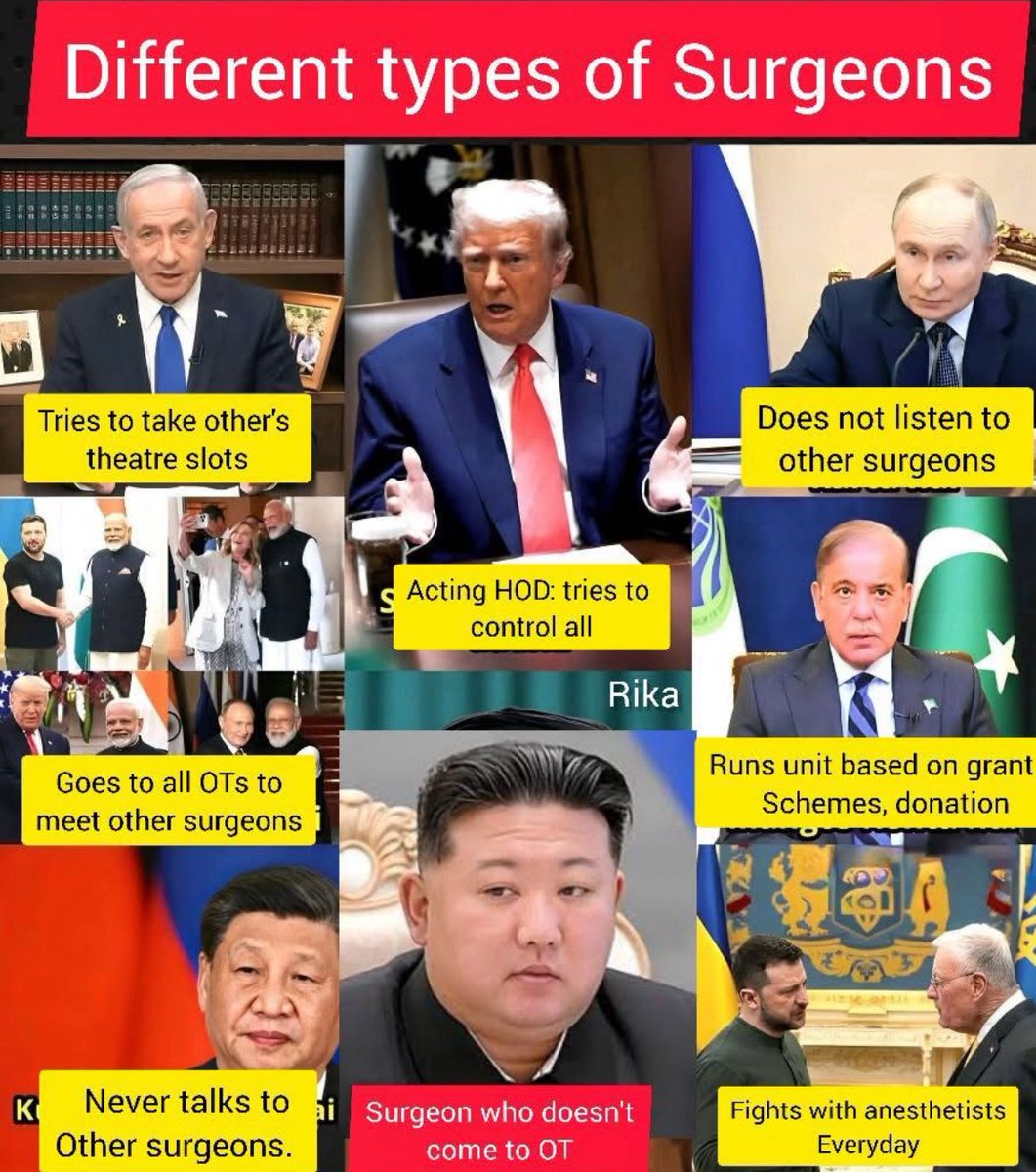 Gems of Whats App Forwards.
Different types of surgeons
Lolll😄😄😄
#MedX