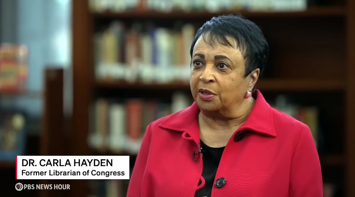 LJ's infoDOCKET (@infodocket) on Twitter photo PBS News Hour Interview: Dr. Carla Hayden on Her Time as a Pioneering Librarian of Congress and Getting Fired by Trump infodocket.com/2025/06/21/vid… #libraries #librarians <a href="/pbsnews/">PBSNews.org</a> PBS News Hour Interview: Dr. Carla Hayden on Her Time as a Pioneering Librarian of Congress and Getting Fired by Trump infodocket.com/2025/06/21/vid… #libraries #librarians <a href="/pbsnews/">PBSNews.org</a>