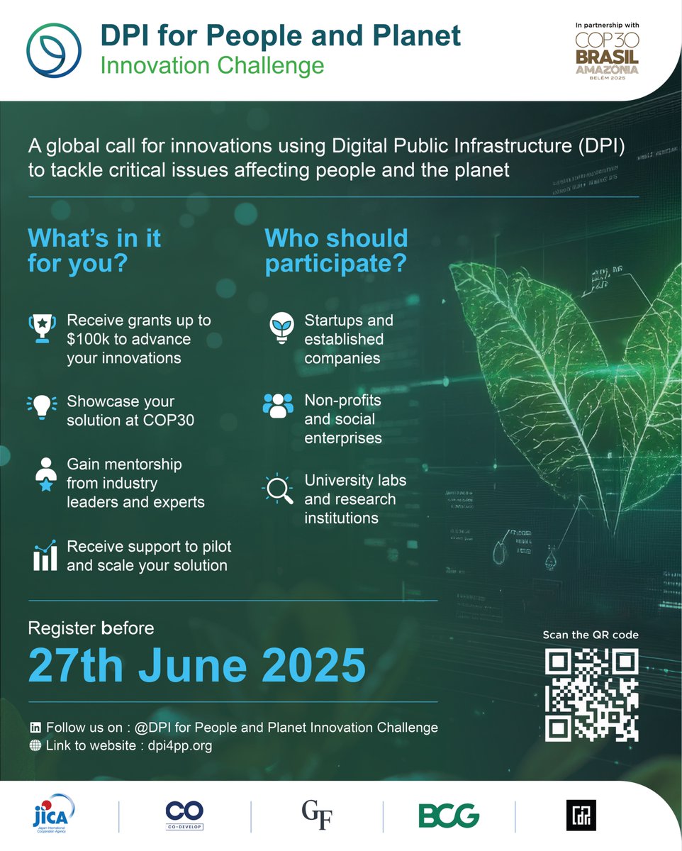 Calling all Sri Lankan startups, innovators, and changemakers — are you ready to build for impact?

If you would like to work with DPI, including digital ID, digital payments, and data exchange, and you're passionate about solving global challenges, the DPI for People &amp; Planet