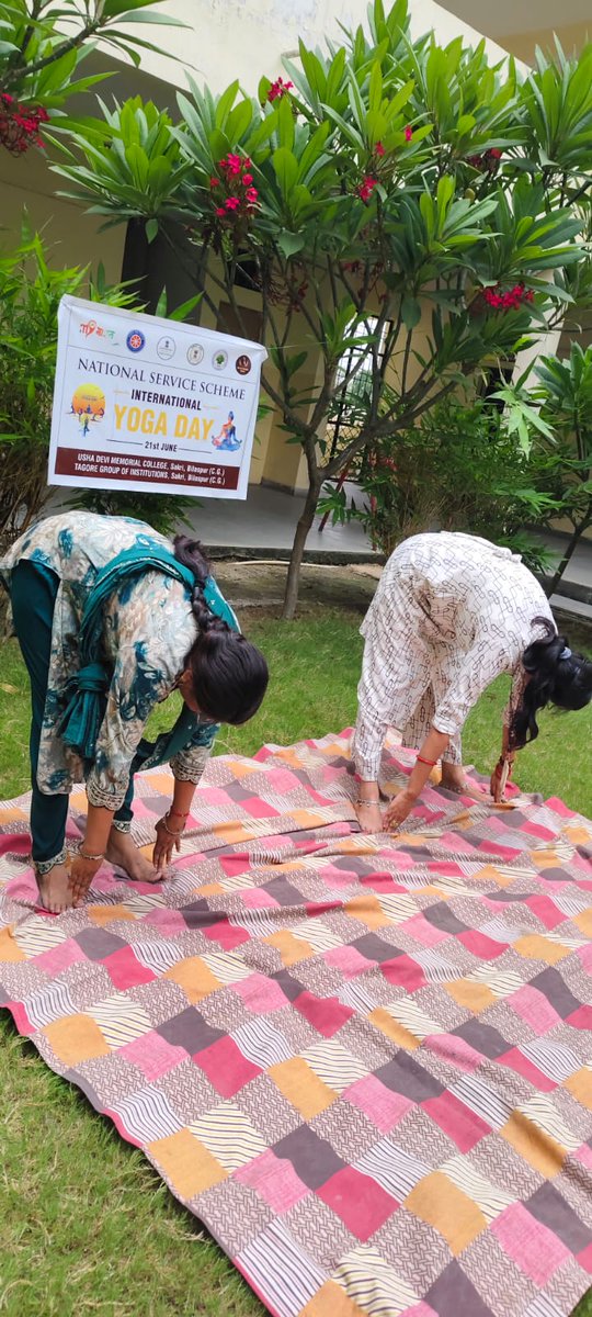 Yoga session organized at Usha Devi Memorial College on International Yoga Day.