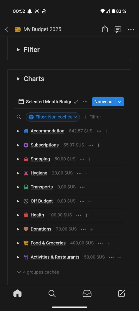 A budgeting system doesn’t have to be complex.
Mine fits on a single Notion page.

✅ Monthly view
✅ Custom categories
✅ Clear balance + charts

No apps. No spreadsheets. Just clarity.

💬 Curious: Would this kind of system make budgeting easier for you?