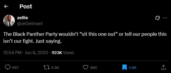 LA Riots: Black Folks STAND DOWN!

The black liberal will always try to drag black folks into situations that have nothing to do with them because the black liberal is not for black power.   

The black liberal is for chaos and agitation.  

Without chaos, they're irrelevant.