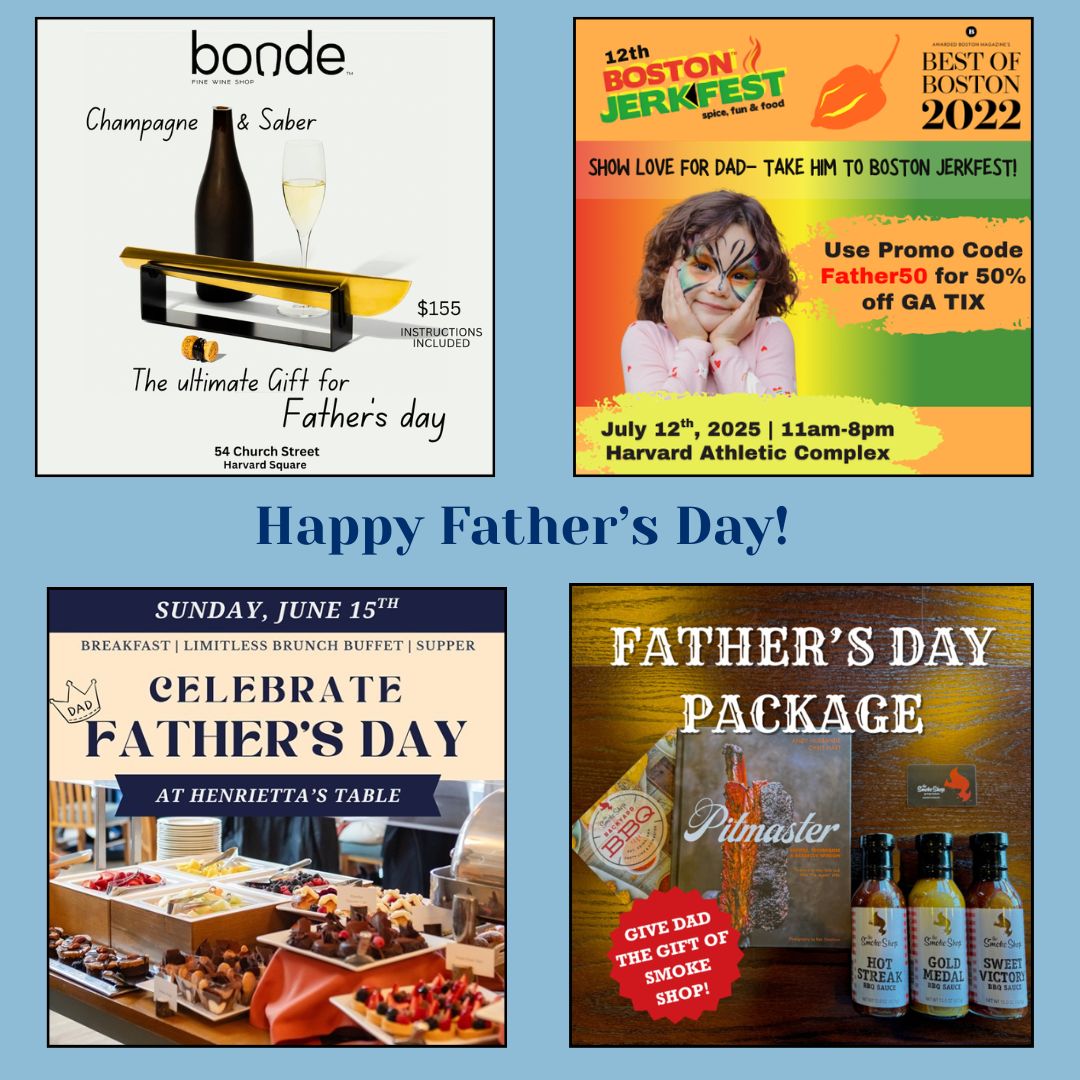Celebrate Dad in Harvard Square this Sunday, June 17th!
harvardsquare.com/celebrate-fath…