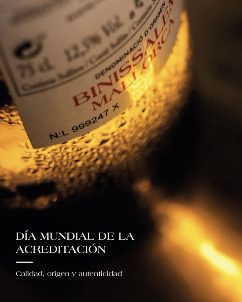 BinissalemDO's tweet image. Día Mundial de la acreditación, #WAD2025 celebramos 14 años de acreditación UNE-EN 17065 en el Consejo Regulador de la DO Binissalem.
Cuando ves el sello DO Binissalem, ves calidad certificada, origen garantizado y compromiso con nuestro territorio.