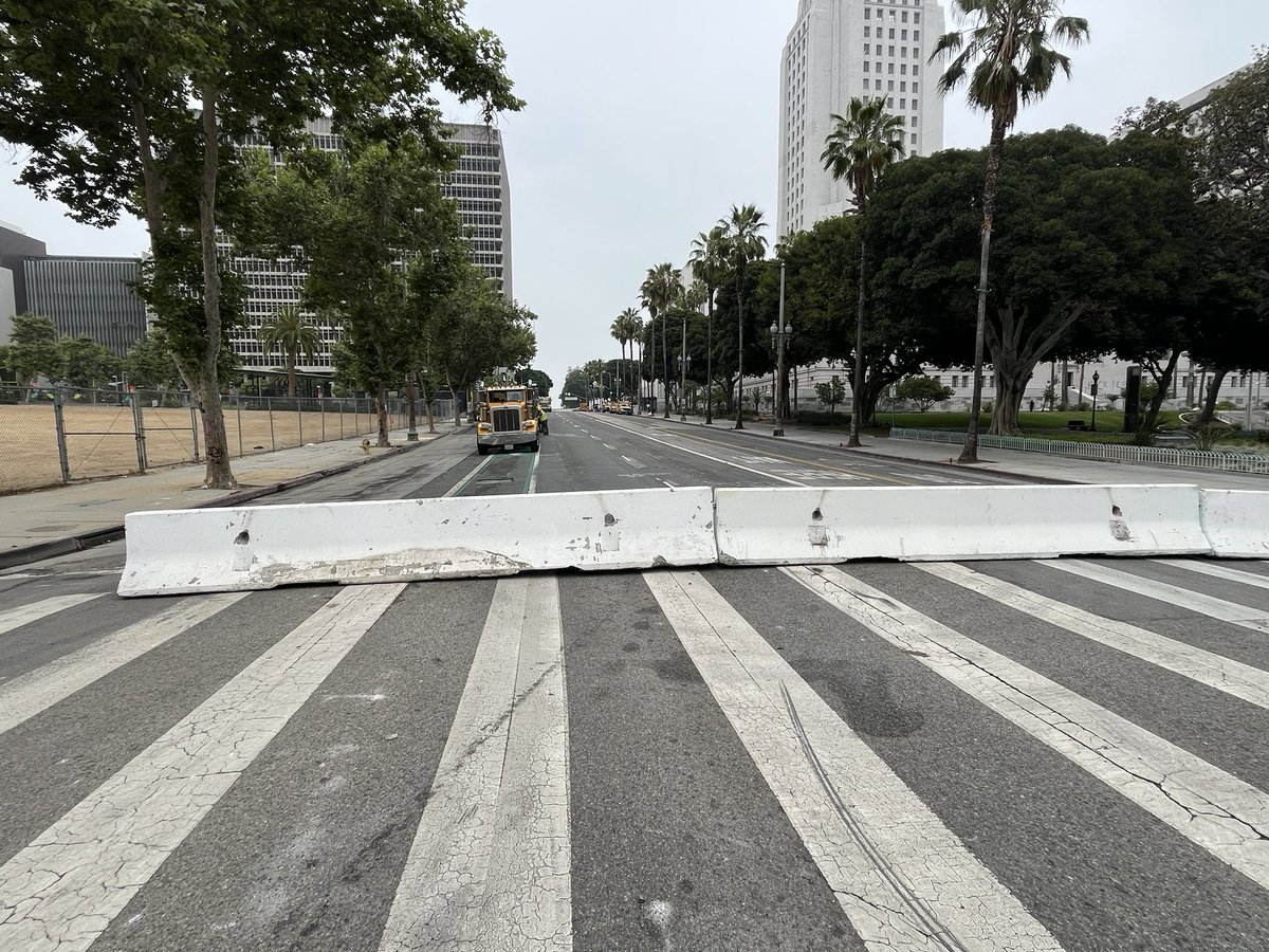 James Queally (@jamesqueallylat) on Twitter photo DTLA 930am — The old <a href="/latimes/">Los Angeles Times</a> building including the famous Globe Lobby have been vandalized. There’s broken glass and rubber bullets everywhere. Spring Street being blocked with concrete barricades near City Hall where a protest in support of David Huerta is to begin at 11am DTLA 930am — The old <a href="/latimes/">Los Angeles Times</a> building including the famous Globe Lobby have been vandalized. There’s broken glass and rubber bullets everywhere. Spring Street being blocked with concrete barricades near City Hall where a protest in support of David Huerta is to begin at 11am
