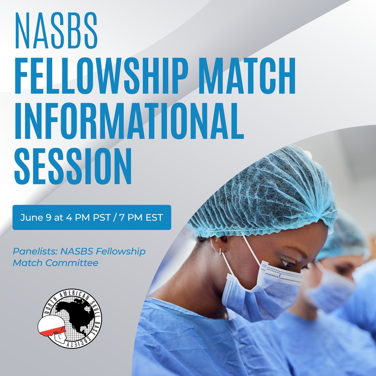 NASBSorg's tweet image. 📢 Neurosurgery Residents!
Considering a Skull Base Fellowship?
Join our free webinar to learn about the NASBS Match process, tips & programs!
📅 June 9, 2025
🕖 7 PM EST
🔗 Register: 1l.ink/76JLT3B
#Neurosurgery #NASBSFellowshipMatch