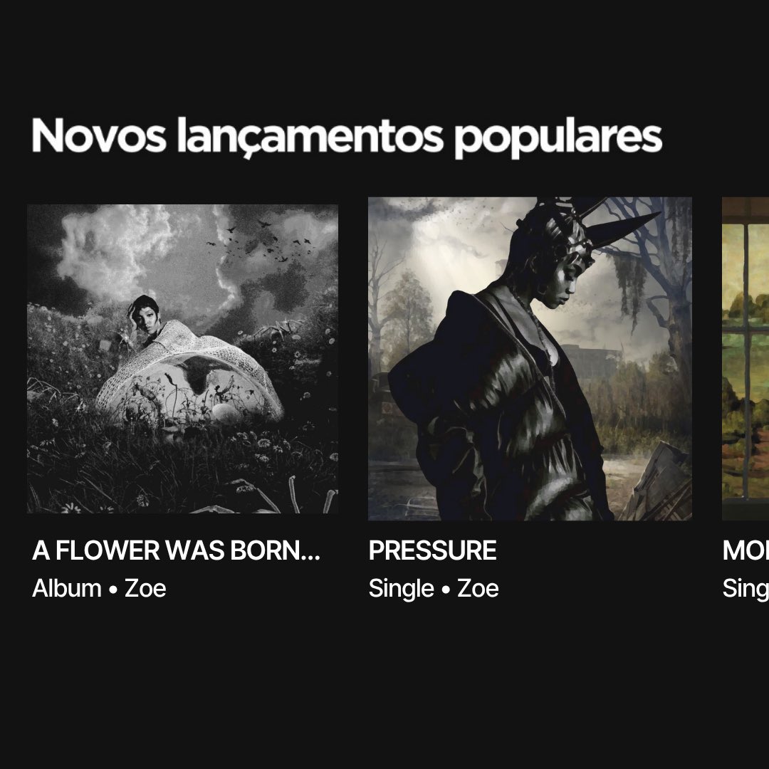 “PRESSURE”, “MONALISA”  e #AFWBOTS! estão sendo divulgados na aba principal do Spotify.