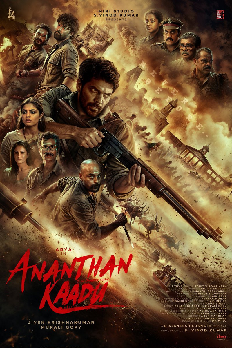 Agentbean001's tweet image. Looks promising! 👏
Arya coming back with Ananthan Kaadu, A action and drama! 💥
Directed by Jiyen Krishnakumar👍
Teaser: youtu.be/x6jm5pjxykM
#Ananthankaadu #AryaComeback #MiniStudio #JiyenKrishnakumar