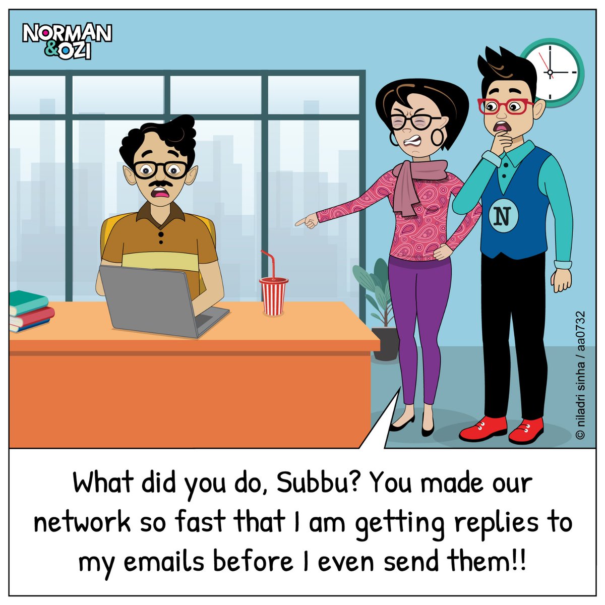 norman_ozi's tweet image. 🗯️ *Subbu is in a huge pickle &amp;amp; how!*😂

🔔 Follow us for more hilarious workplace comics ! 🤓✨
normanandozi.com
[IT team humor, email productivity, HR Memes]

#EmailHumor #TechCartoon #emails #Cartoonoftheday #OfficeHumor #trending