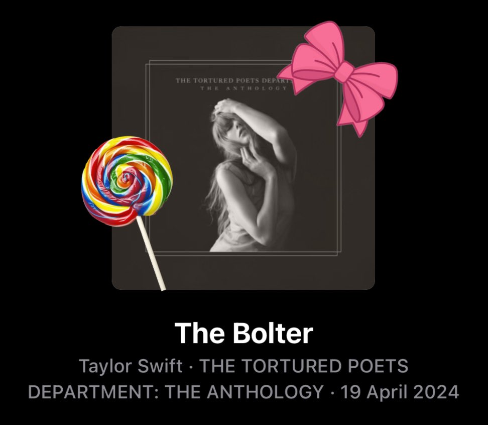 Swifties don’t deserve the bolter…my perfect little baby…they don’t get you…