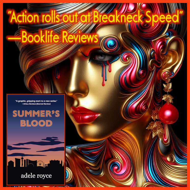 Adele Royce (@adele_royce) on Twitter photo #WritingCommunity an unexpected subplot of "Summer's Blood" involves an ai-controlled robot who becomes integral to the climactic ending of this novel! Can you guess her name?  Thank you, @mschmidtphotography for the original ad designs!  #thrillerbooks #thriller #thrillerreads #WritingCommunity an unexpected subplot of "Summer's Blood" involves an ai-controlled robot who becomes integral to the climactic ending of this novel! Can you guess her name?  Thank you, @mschmidtphotography for the original ad designs!  #thrillerbooks #thriller #thrillerreads