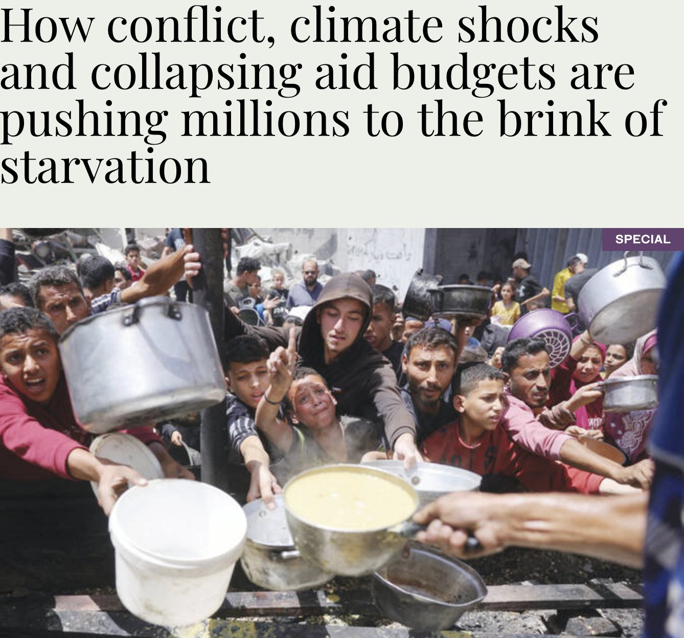 From Gaza to Sudan, conflict, climate shocks, and collapsing aid budgets are driving millions to the brink of starvation. The world must act to save lives, build resilience & secure the future.

📰Read more from the @arabnews➡️ https://bit.ly/3Zm3mSG #HungryforAction 