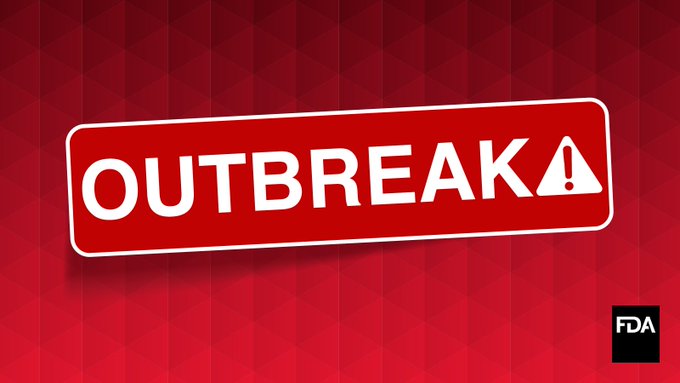 #OUTBREAK of Salmonella illnesses linked to recalled brown cage free and brown certified organic eggs sold under multiple different brand names at restaurants and retailers in AZ, CA, IL, IN, NE, NM, NV, WA, and WY. fda.gov/food/outbreaks…
