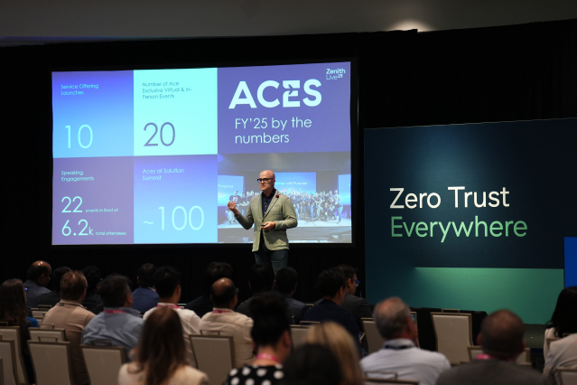 EmmaC969's tweet photo. Our Partner Briefing at Zenith Live 2025 set the tone for what's ahead: a bold, shared vision to bring Zero Trust Everywhere together with our Zscaler Partners. https://t.co/1DDOEuRRqD https://t.co/dLUnem00Hz