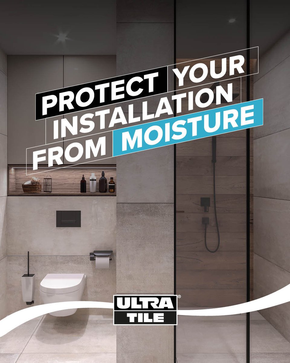 Protect your installation from moisture with UltraTile's latest product innovation - ProAqua Shield Tanking Kit 💧

It requires only one coat and can be tiled in 90 minutes without the need to prime. 

Check it out ➡️ hubs.ly/Q03qRKGy0 

#Tiling #TilingContractor #Wetrooms