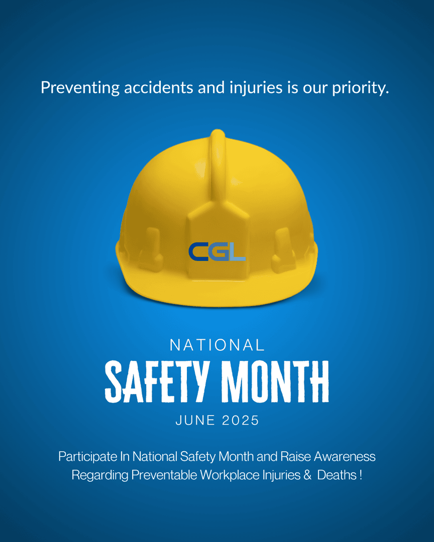 Join the National Safety Council for National Safety Month – the annual observance is dedicated to helping keep workers and others safe in the workplace. 

#securitysolutions #security #CGL