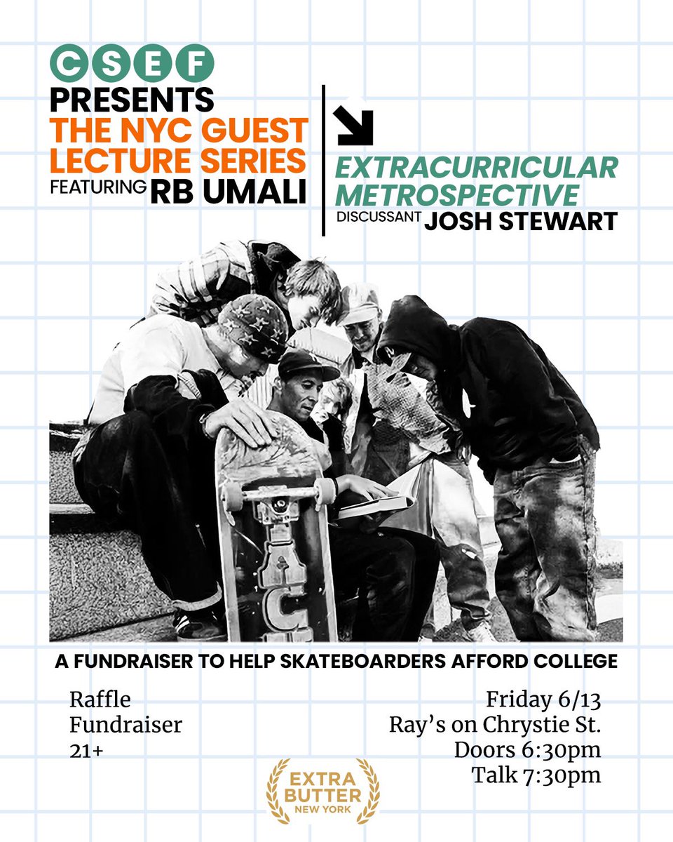NYC this Friday. 
A CSEF fundraiser. 
Pull up. 
See you there.