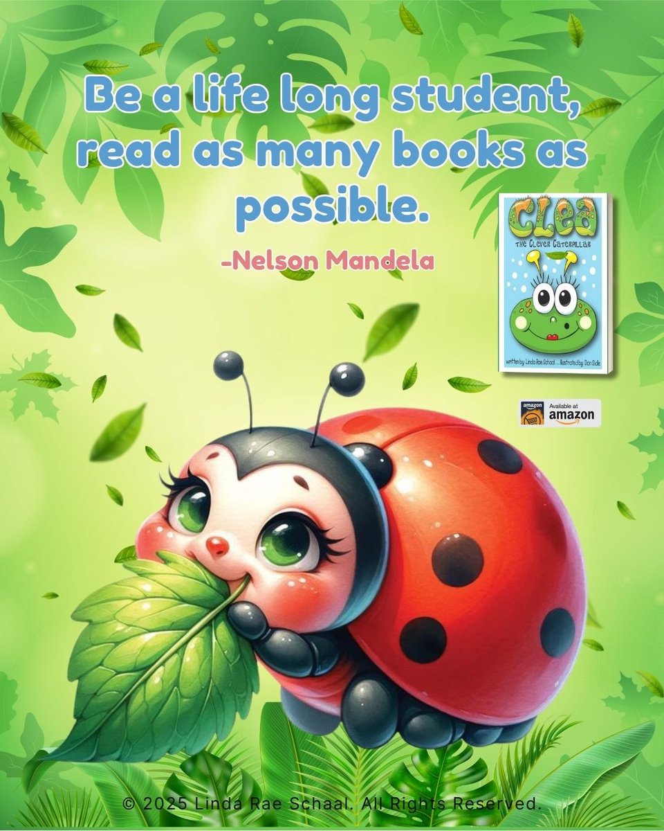 "Be a life long student, read as many books as possible." - Nelson Mandela
Find my book here 👉️ bit.ly/cleathecleverc…

#reader #booklover #booksbooksbooks #reading #book #bookworm #booklove #currentlyreading