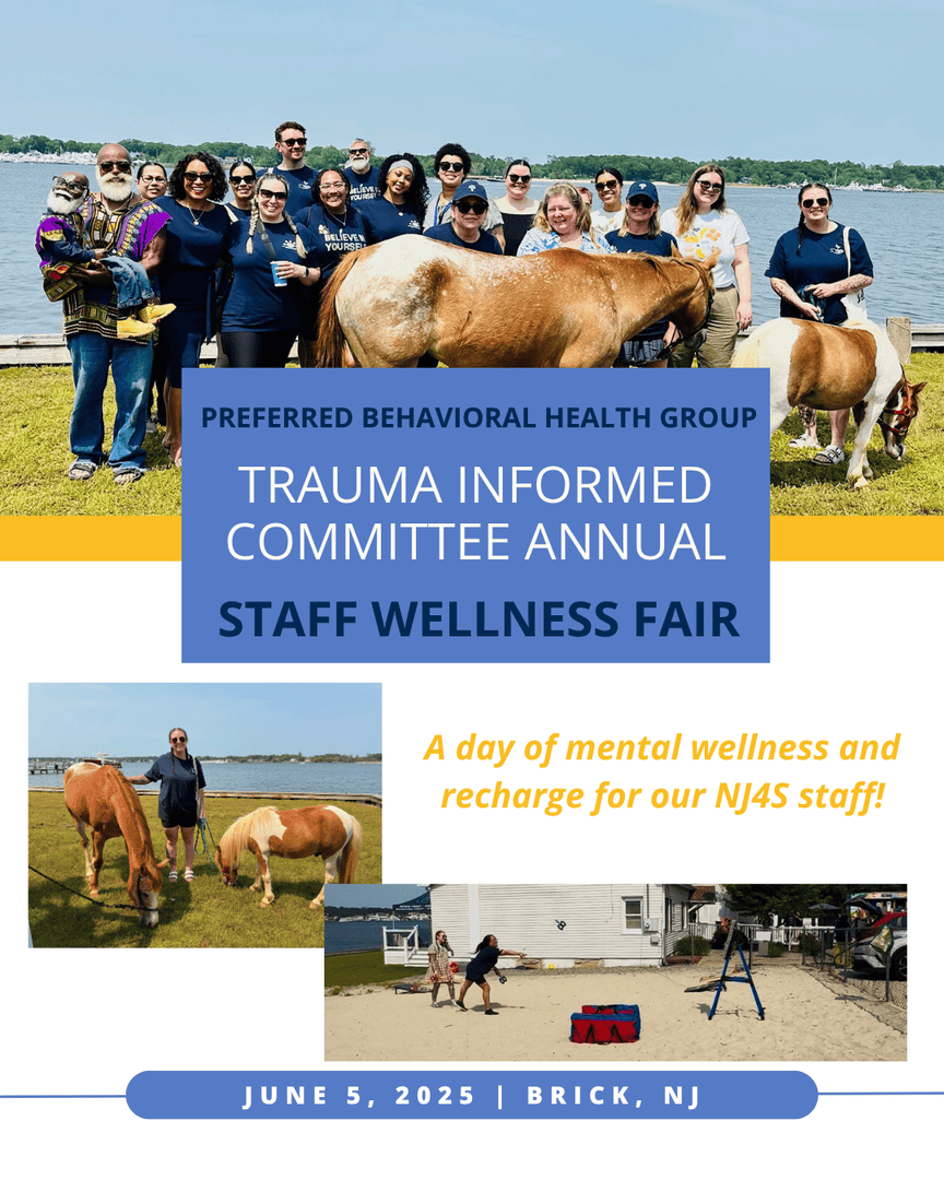 Last week, our team joined our @preferredbehavioral family in Brick for the TIC Annual Staff Wellness Fair! There was free Kona Ice and coffee, beach yoga, massages and cupping, and more activities to take care of our mind and bodies! ☀️

#NJ4S #NJ4S4US #NJ4SHub #NJ4SServices