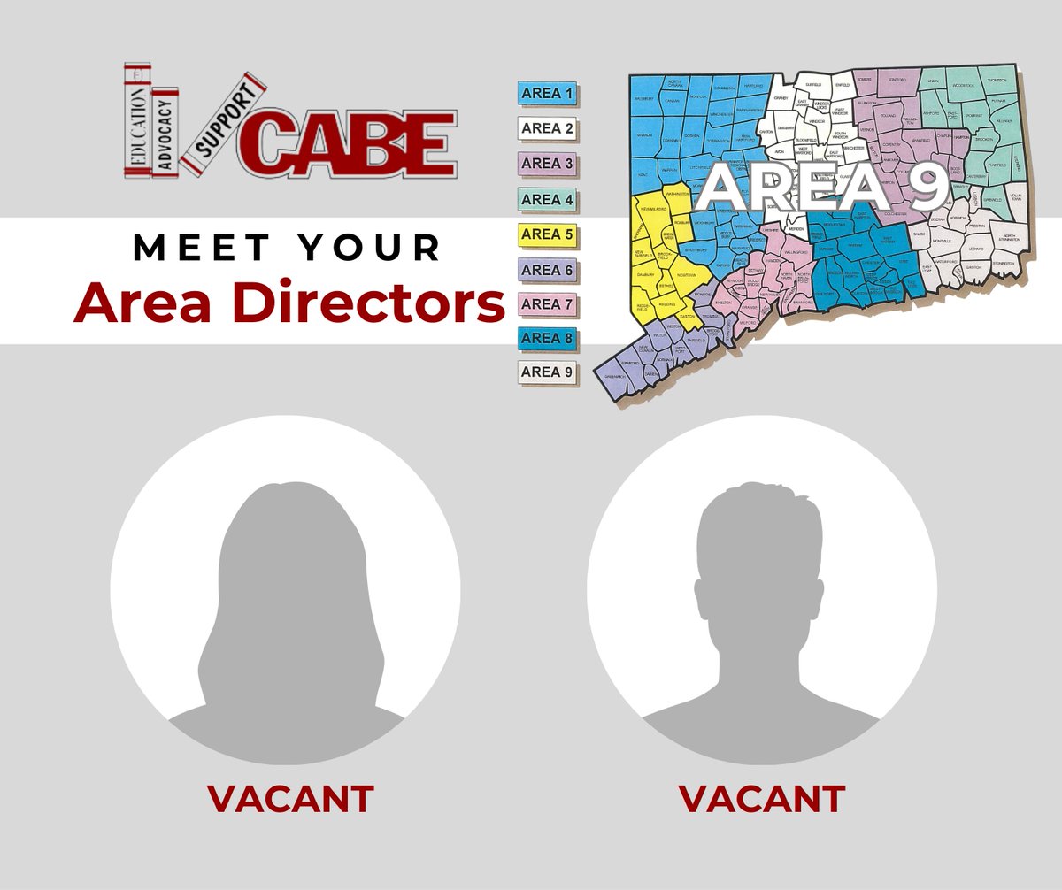 Are you a board member serving in a CABE Area 9 member district, passionate about public education, and ready to lead? CABE is seeking Area 9 Directors!
Nominate yourself or a colleague today!
For more information, visit: ow.ly/vbUc50W6qf3