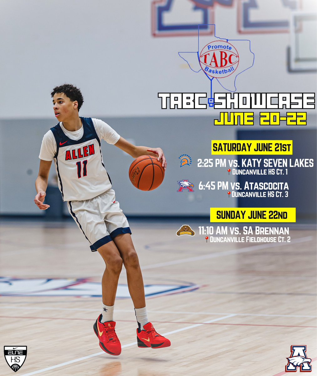 Coaches, here is our <a href="/AllenEagleBball/">Allen (TX) Basketball 🏀</a> schedule for TABC June 20-22!
