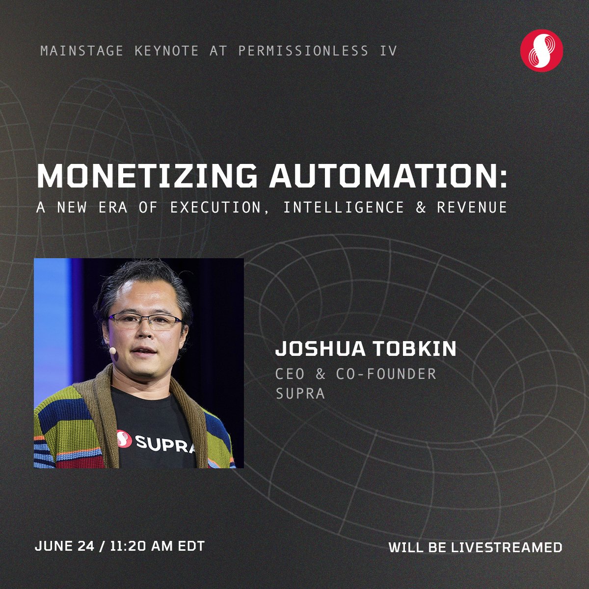 Supra (@supra_labs) on Twitter photo Revenue speaks louder than words.
AutoFi makes it flow on Supra.
<a href="/JoshuaTobkin/">Joshua D. Tobkin (SUPRA)</a> is coming to <a href="/Permissionless/">Permissionless</a> to share how Supra automation creates a new era of execution, intelligence, and revenue.
Streaming live on June 24, 11:20AM EDT
blockworks.co/event/permissi… Revenue speaks louder than words.
AutoFi makes it flow on Supra.
<a href="/JoshuaTobkin/">Joshua D. Tobkin (SUPRA)</a> is coming to <a href="/Permissionless/">Permissionless</a> to share how Supra automation creates a new era of execution, intelligence, and revenue.
Streaming live on June 24, 11:20AM EDT
blockworks.co/event/permissi…
