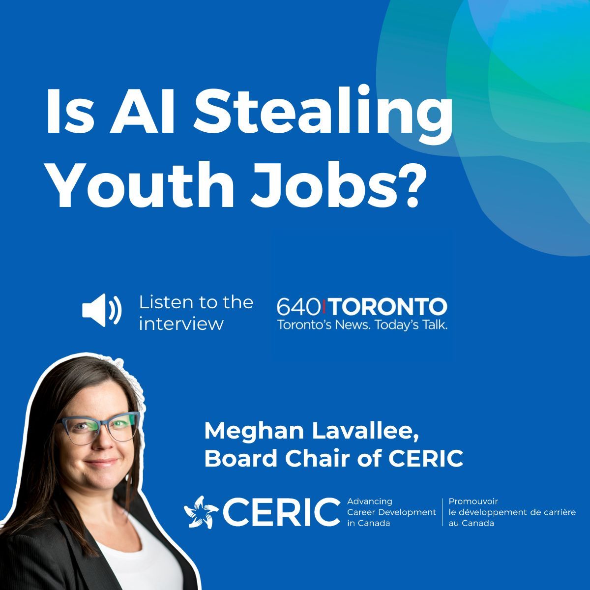 Is AI stealing youth jobs? 🤖💼

In her interview with 640 Toronto, Meghan Lavallee unpacks how AI is impacting entry-level roles and what this means for young people entering the workforce.

🎧 Listen to the full interview: apple.co/4jEy3cQ