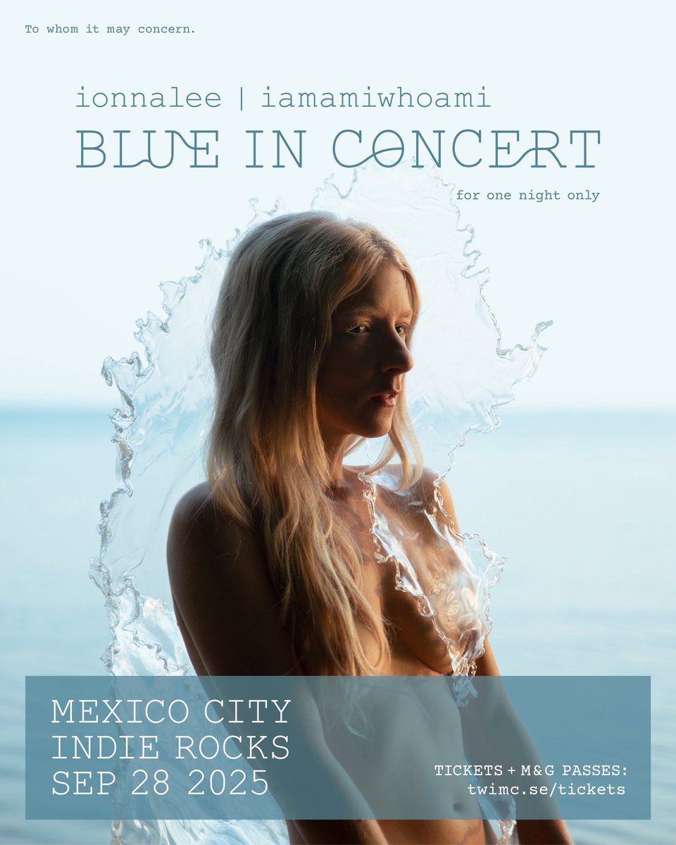 ionnalee's tweet photo. MEXICO CITY 🇲🇽 i almost can’t believe it but i’m finally coming to see you for the first time sep 28 🤍 TICKETS and M&amp;G are on sale now: https://t.co/fhvQujMfhP - am so thankful to Nico for making this happen and so ready to sing with you  🌊 https://t.co/v8mAoI7BxR