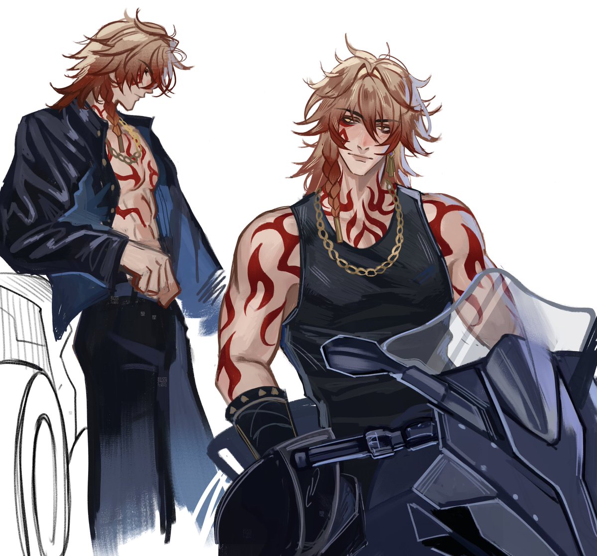 aywaru's tweet image. Biker!au
#Mydei